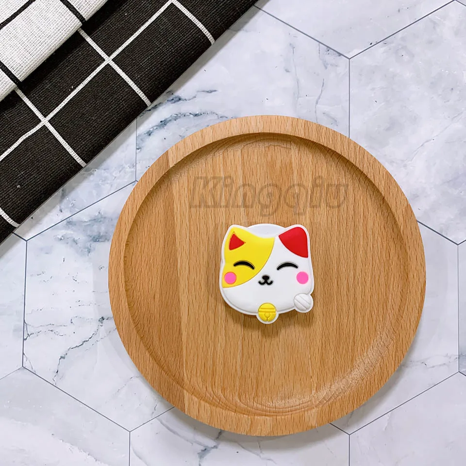 luckycat Мультяшные универсальные кольца для мобильного телефона, держатель для всех телефонов, расширяющаяся подставка для телефона, автомобильный держатель для телефона - Цвет: luckycat