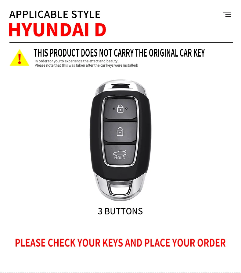 In lega di zinco Gel di silice copertura della cassa chiave dell'automobile Shell per Hyundai i30 Ix35 Encino Azera Accent TM palizzata Santa Fe accessori Auto - Hde8d0bba37c04f849320c769c83ad043G