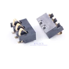 5 шт. 2,5 мм шаг 3 Pin пружина компрессионный контакт Мужская поверхность крепление разъемы для батарей через отверстие Tab 0,6 мм Reflow припой