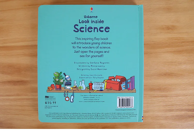 Look Inside Science Baby Educational Picture Cardboard Montessori Materials English Language