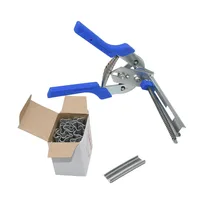 Hog Ring Plier Tool and 600pcs M Clips Staples Chicken Mesh Cage Wire Fencing Caged clamp Poultry supplies 1