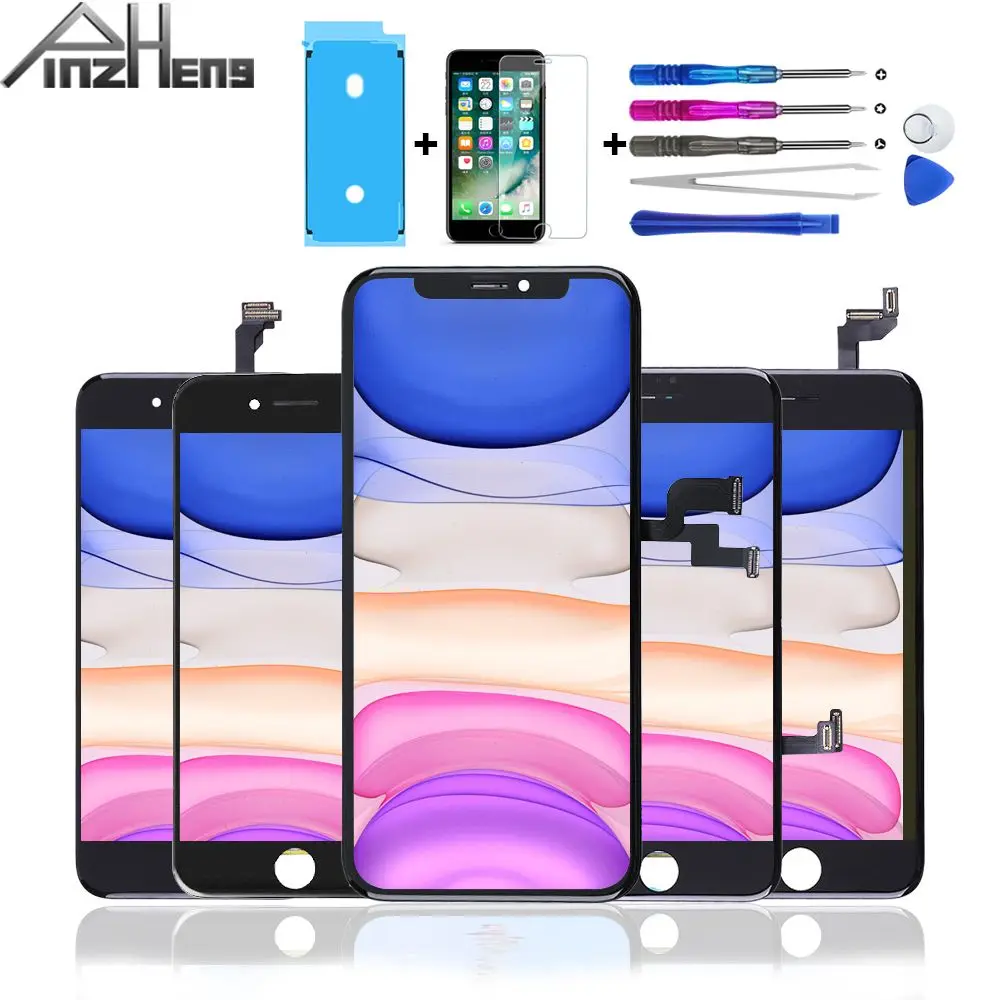 ЖК-экран AAAA для iPhone 4S, 5, 5c, 5S, se, 6, 6 S, 7, 8 Plus, x, ЖК-дисплей в сборе, дигитайзер с 3D сенсорным экраном, Замена ЖК-дисплея