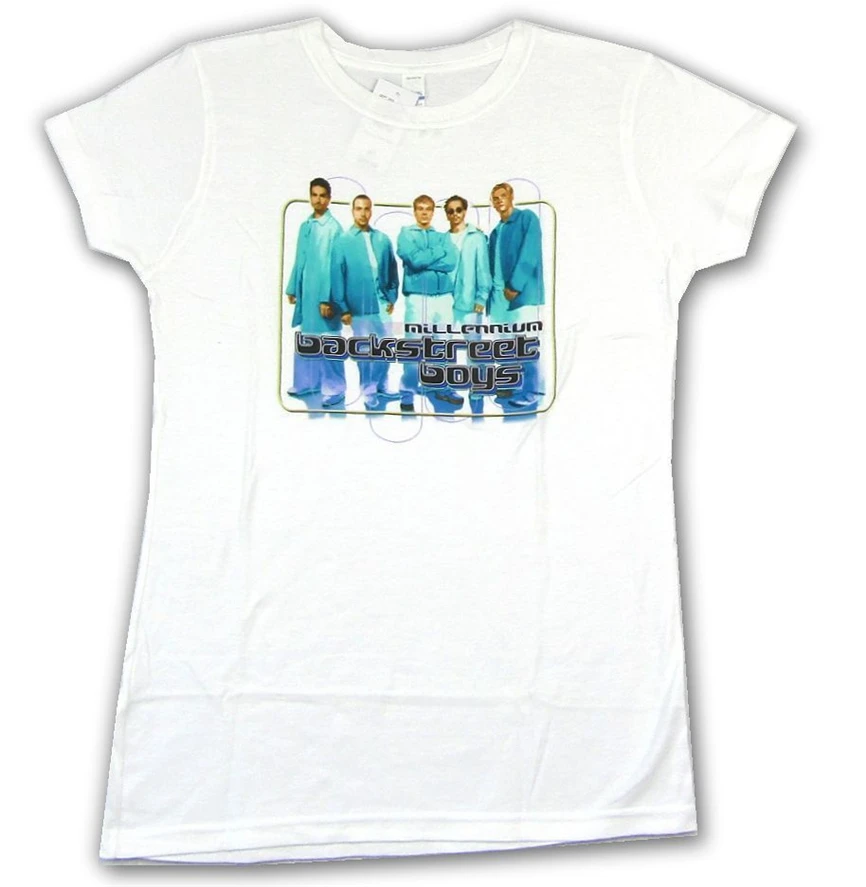 Backstreet Boys Millennium Girls Juniors White T Shirt New Bsb Merch Free Shipping Light Tee | Мужская одежда