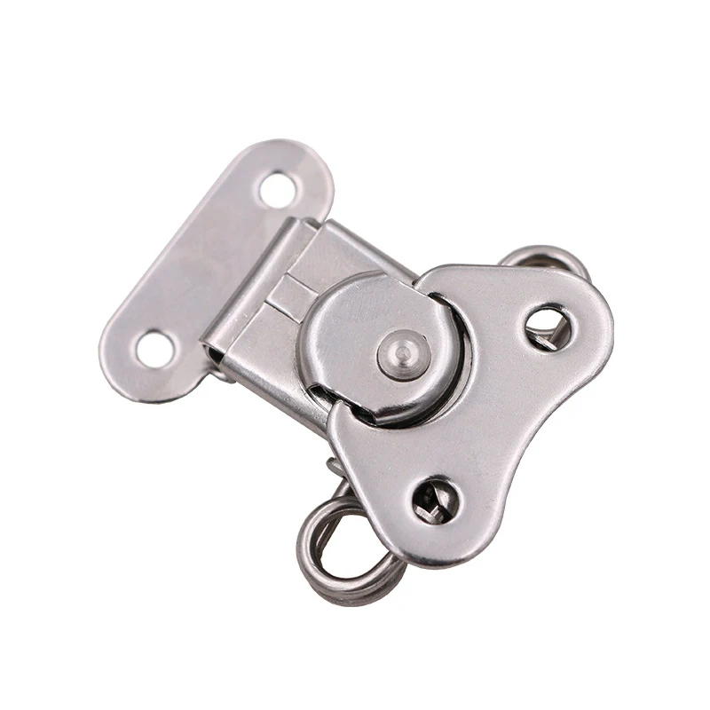 Stainless Steel Lauggle Butterfly Toggle Latch Catch Clamp Hasps Wooden Box Suitcase Flight Case Buckle Rotary Lock