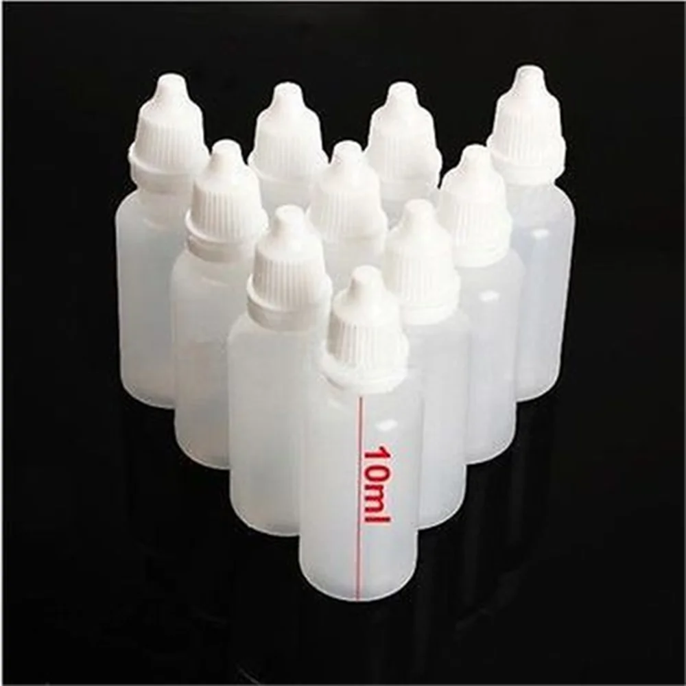 

10pcs 10ml LDPE Plastic Empty Squeeze Eye Juice Liquid Dropper Bottles Essential Oil Dropper Storage with 5 Bottles 1 Funnel