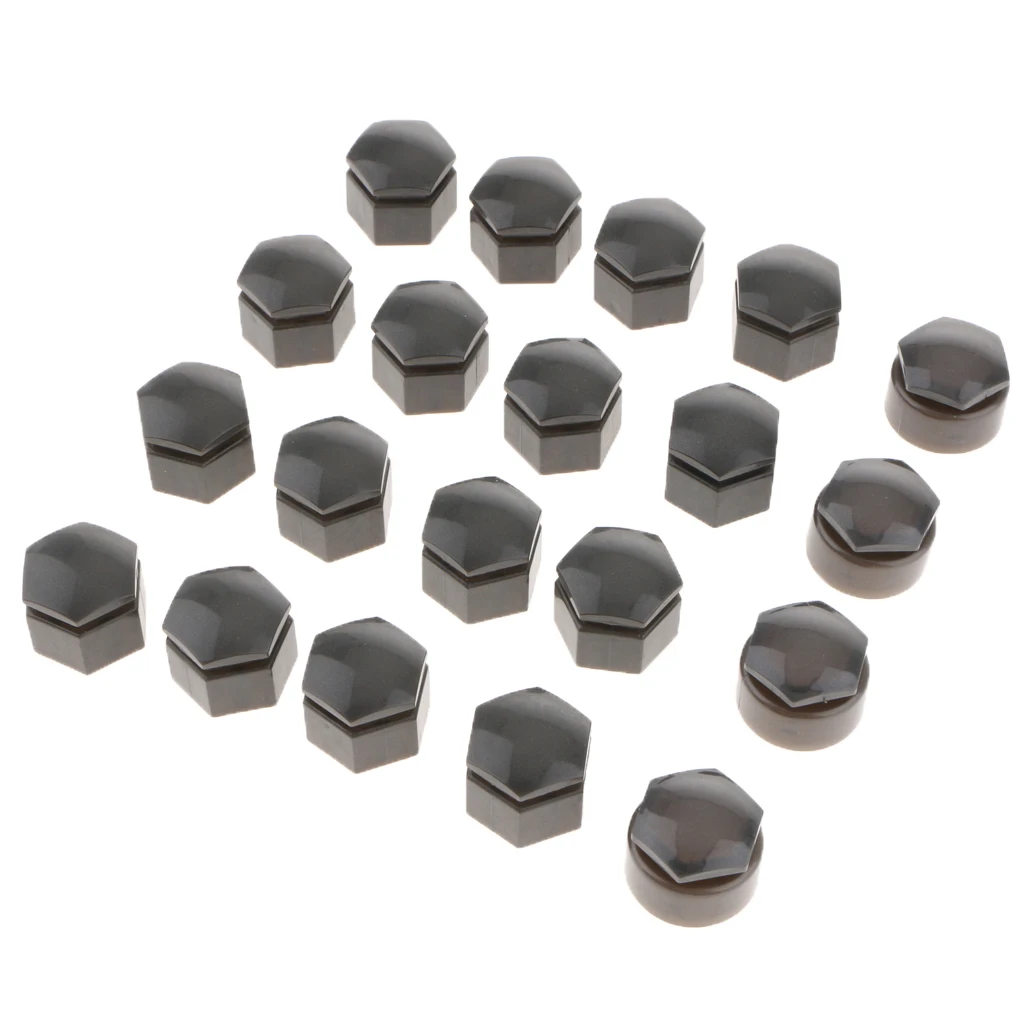 MagiDeal 20x22mm Wheel Nut Covers Hub Screw Lug  Bolt Caps Gray