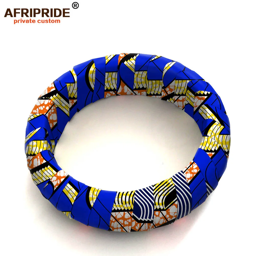Африканские деревянные браслеты с принтом для женщин AFRIPRIDE bazin richi 7 см ширина круглые деревянные браслеты с Африканским принтом A1928001 - Окраска металла: 115X