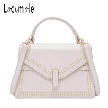 

XXXXX Fashion Rivet Women Bag Simple Small Square Shoulder Bags Korean Style Designer Crossbody Bags PU Leather BIZ108 PM49