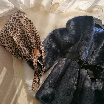 MESHARE Women Autumn and Winter Long Faux Fur Coat
