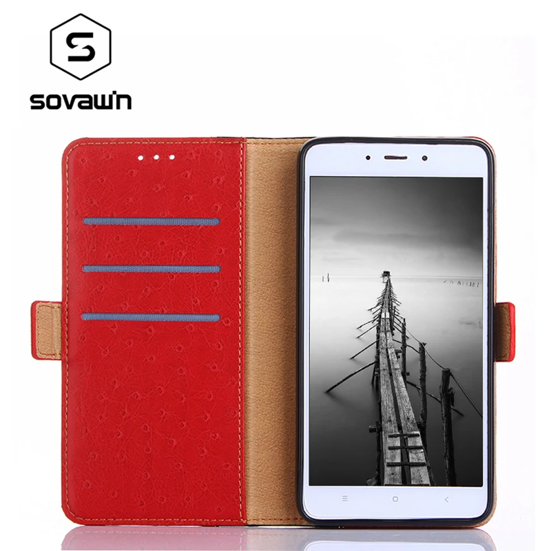 

SOVAWIN Phone Accessories Contrast Color Mobile Phone Leather Case For Xiaomi MIX3 Flip Cover With Card Slot Cover For Redmi 7A