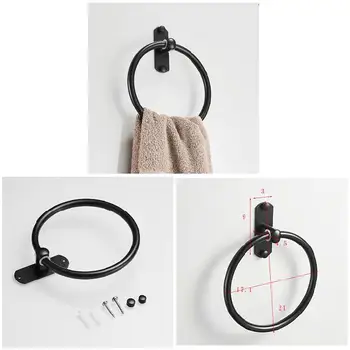 

Space Aluminum Bath Toilet Towel Ring Hand Rack Holder Wall Mounted Towel Bar Bathroom DNJ998