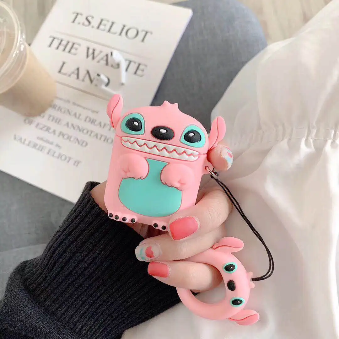 Горячая 3D милый Dumbo Минни Дейзи Беспроводная bluetooth-гарнитура силиконовый чехол для Airpods Earphne защитный противоударный Чехол Чехлы