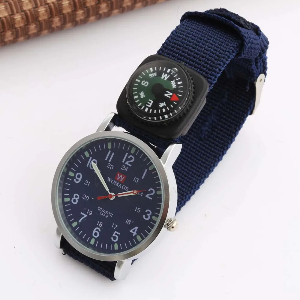 WOMAGE Children Watches Men Boys Fashion Sports Fabric Band Watch Children's Watches Quartz Wristwatches relogio masculino 5