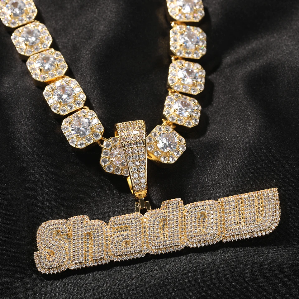 ブリンブリン王カスタム頭文字ペンダントフルアイスアウト