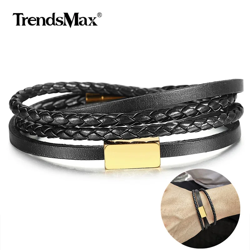 Панк нити многослойные кожаные браслеты для мужчин и женщин настраиваемый