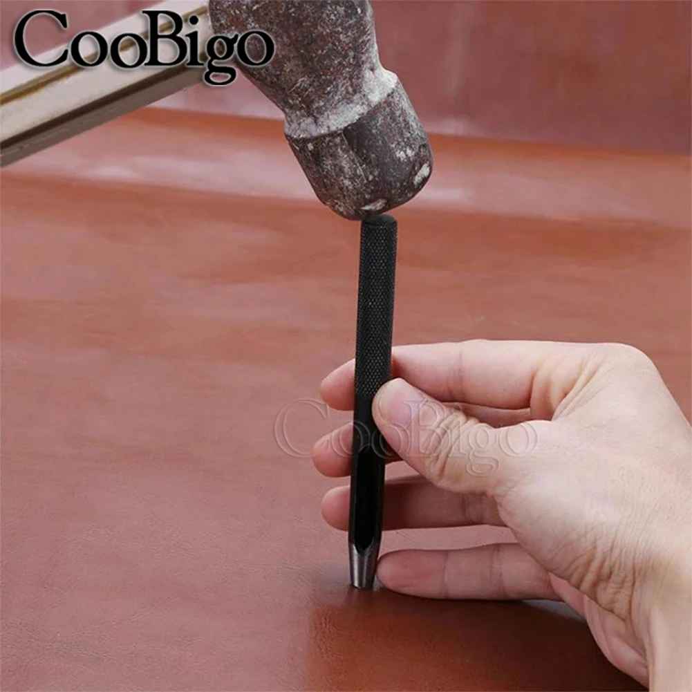 Description Picture 5 of item1 Piece Metal Puncher Round Punch Hole Mold Die Cutter for Punching Eyelet Rivet Belt Sewing Craft Leather Working Tools 1-25mm