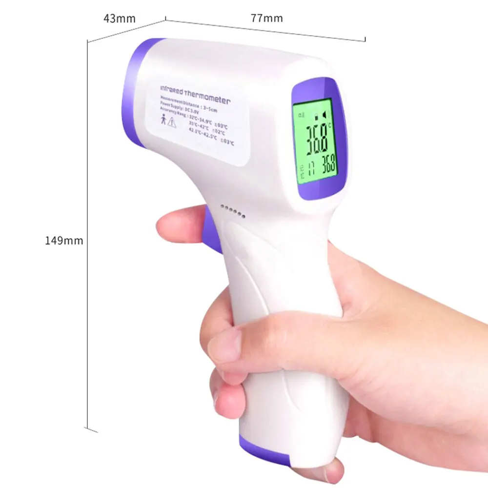 

Digital Infrared Baby Thermometer Kids Adult Ear Forehead Non-contact Body Thermometer LCD Backlight Multifunction Thermometer