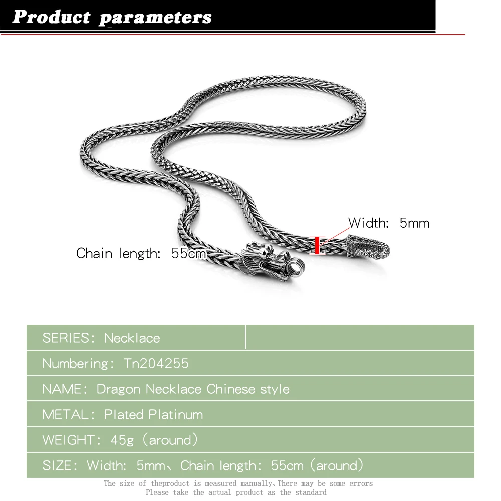 dragão design processo tira populares colares prata