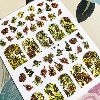 

Z-D3600 Z-D3644 Colorful Flower 3D Back glue Nail decal Nail sticker Nail decoration Nail art Nail ornament