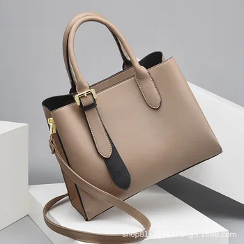 

Soft Leather All-match Women's Bag 2020 Mother Bag Middle-aged Women's Handbag Shoulder Messenger Bag Big Bag
