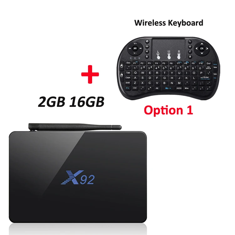 2GB 16GB Keyboard1 ILEPO ТВ приставка X92 Android 7,1 Smart Amlogic S912 Восьмиядерный 64 бит 2G/16G 3g/16G Поддержка 2,4/5 ГГц WiFi Android приставка ТВ приставка - Цвет: 2GB 16GB Keyboard1
