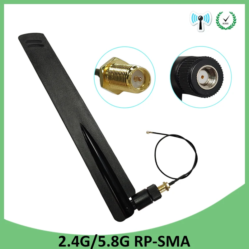 2 4 GHz 5G Hz 5 8 Ghz wifi Antennareal RP SMA Dual Band 8dBi 4G 8G Antena aerial female + ufl./ IPX 1 13 Pigtail Cable|Антенны для