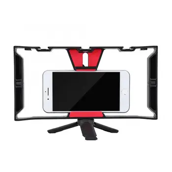 

Dual Handle Smartphone Stabilizer Phone Adjustable Support Bracket Handheld Recording Rig with Tripod for Live Broadcast VLOG