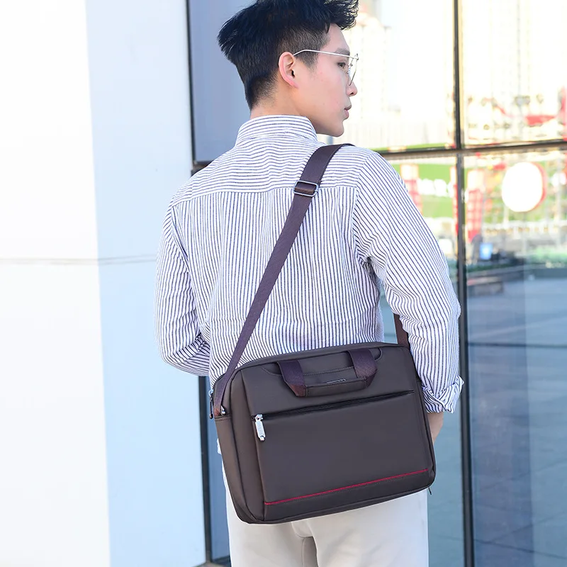 

Fashion Casual Men's Bag Waterproof Nylon Shoulder Bag Wearable Business Computer Bag Outdoor Travel Bag