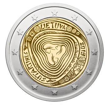 

Lithuania 2019 Multi Voice Song 2 Euro Real Original Coins True Euro Collection Commemorative Coin Unc