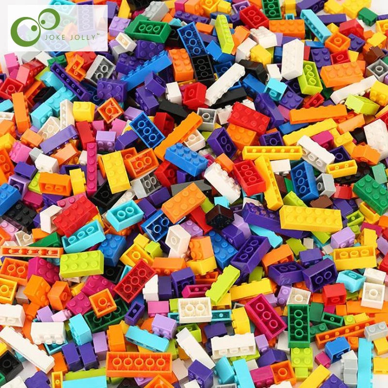 

1100Pcs/500Pcs Building Blocks City DIY Creative Bricks Bulk Model Figures Educational Kids Toys Compatible All Brands GYH