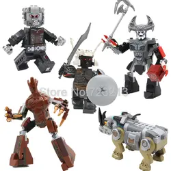 Одиночный Marvel Super Hero Ant-Man Набор фигурок Rhino Stepenwolf Ares Antman строительные блоки наборы моделей кирпичи наборы игрушек