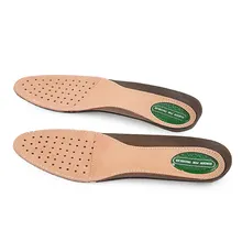 Полностью зернистая кожаная стелька для деловых мужчин и женщин дышащая впитывающая пот обувь амортизация медленное давление спортивные стельки