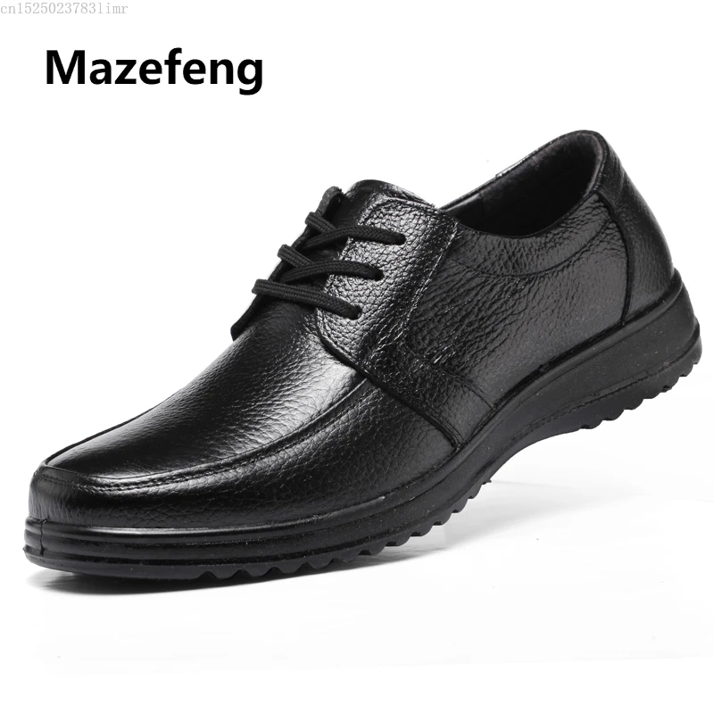 Mazefeng/Новинка 2018 года сезон весна-осень мужская модельная обувь кожаная в деловом