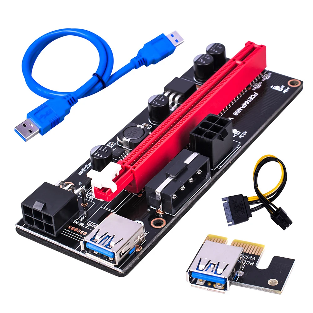 VER009S черный King Kong PCIE1x для 16x Графика карты Удлинительный кабель передачи данных