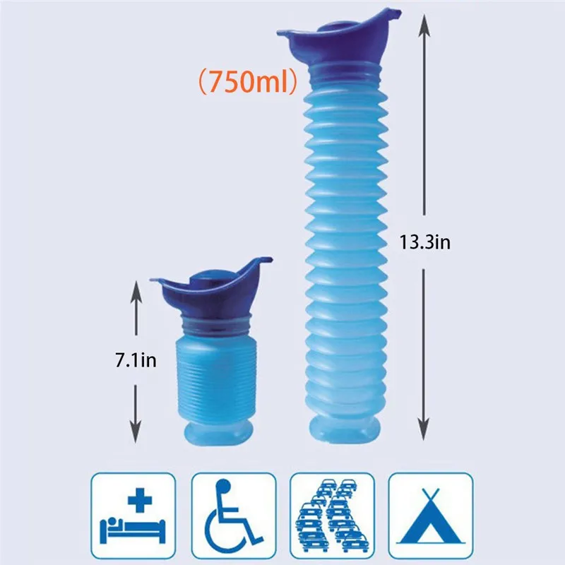 750 мл Автомобильный аварийный писсуар бутылка для мужчин и женщин писсуар инструмент для улицы многоразовый мини-туалет для путешествий походный горшок для тренировок