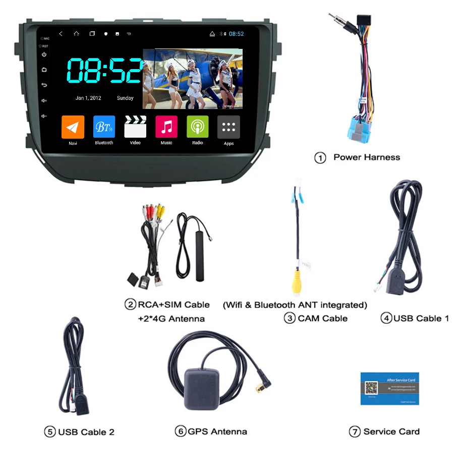 Android 8,1 автомобильный DVD 1din мультимедийная Navi система для Suzuki Vitara Brezza- Автомобильный gps навигатор головное устройство BT SWC wifi