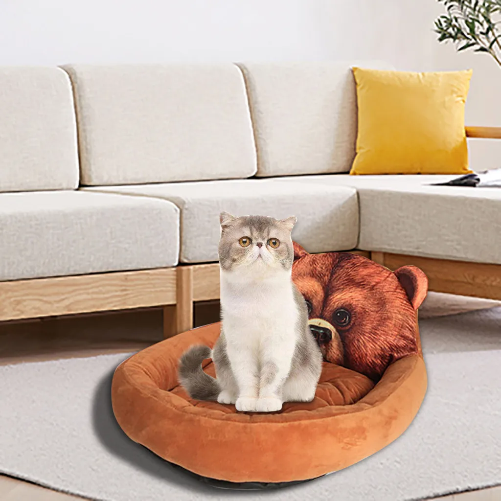 New Fashion Washable Soft Kennel Dog Pet Litter Deep Sleep Comfortable Cat Beds Cute Pet Pattern Cozy Cushion For Pet