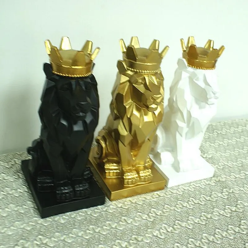 Скандинавский стиль граненая Корона Лев креативное украшение украшения для дома