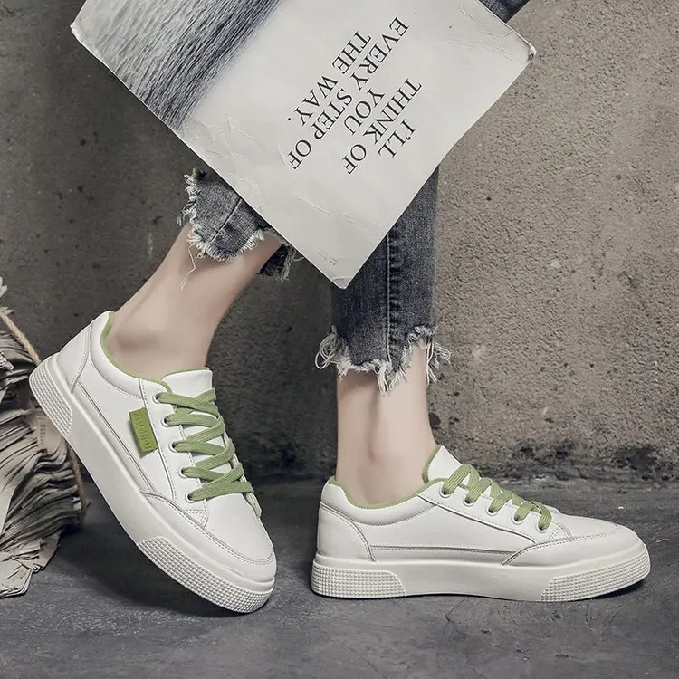 

Korean-style Students Versatile Base White Shoes Women's 2020 Spring New Style Students Shoes Comfortable Casual White Shoe Fash