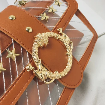 

Western style small bag female 2020 new wave Korean version of the wild messenger chain transparent jelly shoulder small square