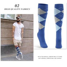 Мужские и женские Компрессионные гольфы для бега, спорта на открытом воздухе, поддержка ног, для велоспорта, путешествий, модные, защитные, с алмазным принтом, мягкие, эластичные