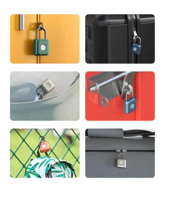 Новейший умный замок висячий замок xiaomi с отпечатком пальца USB Перезаряжаемый дверной замок с отпечатком пальца Умный Замок быстро разблокируется