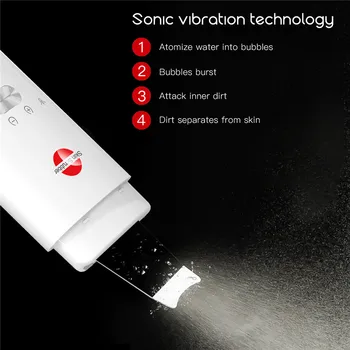 

Ultrasonic Facial Skin Cleaner Shovel Machine Peeling Shovel Machine Remove Blackhead Pore Cleaner Face Skin Clean Scrubber