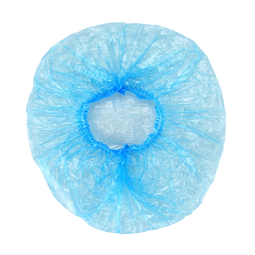 Shower-Cap Bathroom-Products Hotel Transparent Disposable Spa Salon Elastic 100pcs