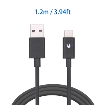 

OD3.5mm 1.2m / 3.94ft USB-A to TYPE-C Quick Charge Cable with Output Voltage Indicator Light