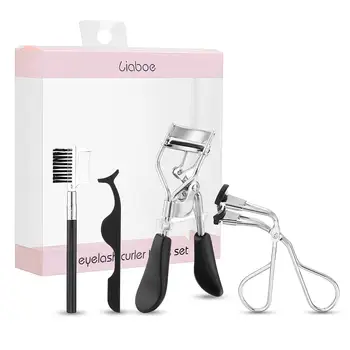 

3 In 1 Mini Eyelash Curler Set with Eyelash Curlers Eyelash Extender Tweezers and Silicone Pad Beauty Tools Makeup Accessory