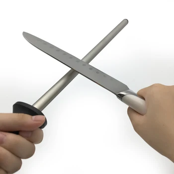 

TAIDEA 12inch Kitchen Knife Sharpening Rod Steel Professional Sharpener Diamond Knife sharpening Tool T0823D Honing Grinder