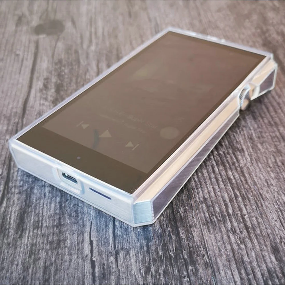 Мягкий прозрачный чехол из ТПУ с прозрачным покрытием для Iriver Astell& Kern SP2000 с защитой переднего экрана из закаленного стекла