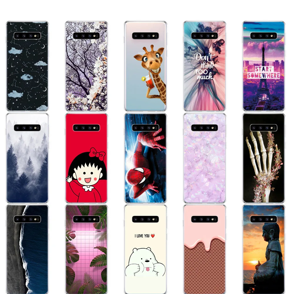 Чехол для samsung Galaxy S10 S10+ бампер силиконовый чехол из ТПУ для samsung S10 Plus copas G975F S 10 SM-G973F s10 e fundas cute