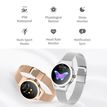

2020 NEW fashion Smart Watch IP68 Waterproof women smartwatch Heart Rate Monitor Sleep Monitoring Smartwatch Connect IOS Android